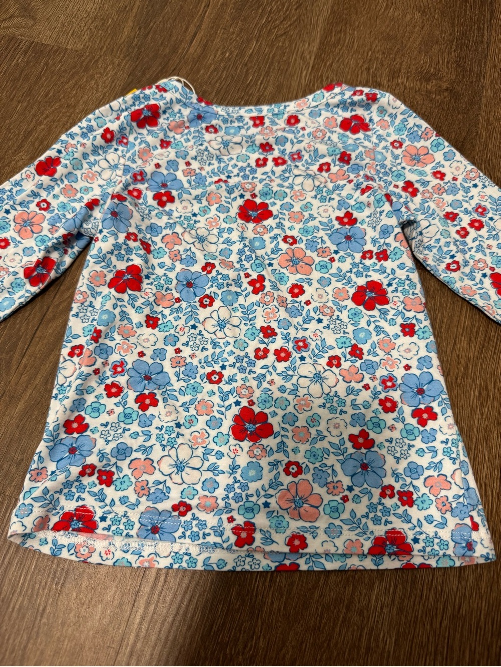 Charlie’s Project Kids Pajamas Set Girls 3 3T Bamboo Floral Red Blue Long Sleeve - Picture 7 of 7